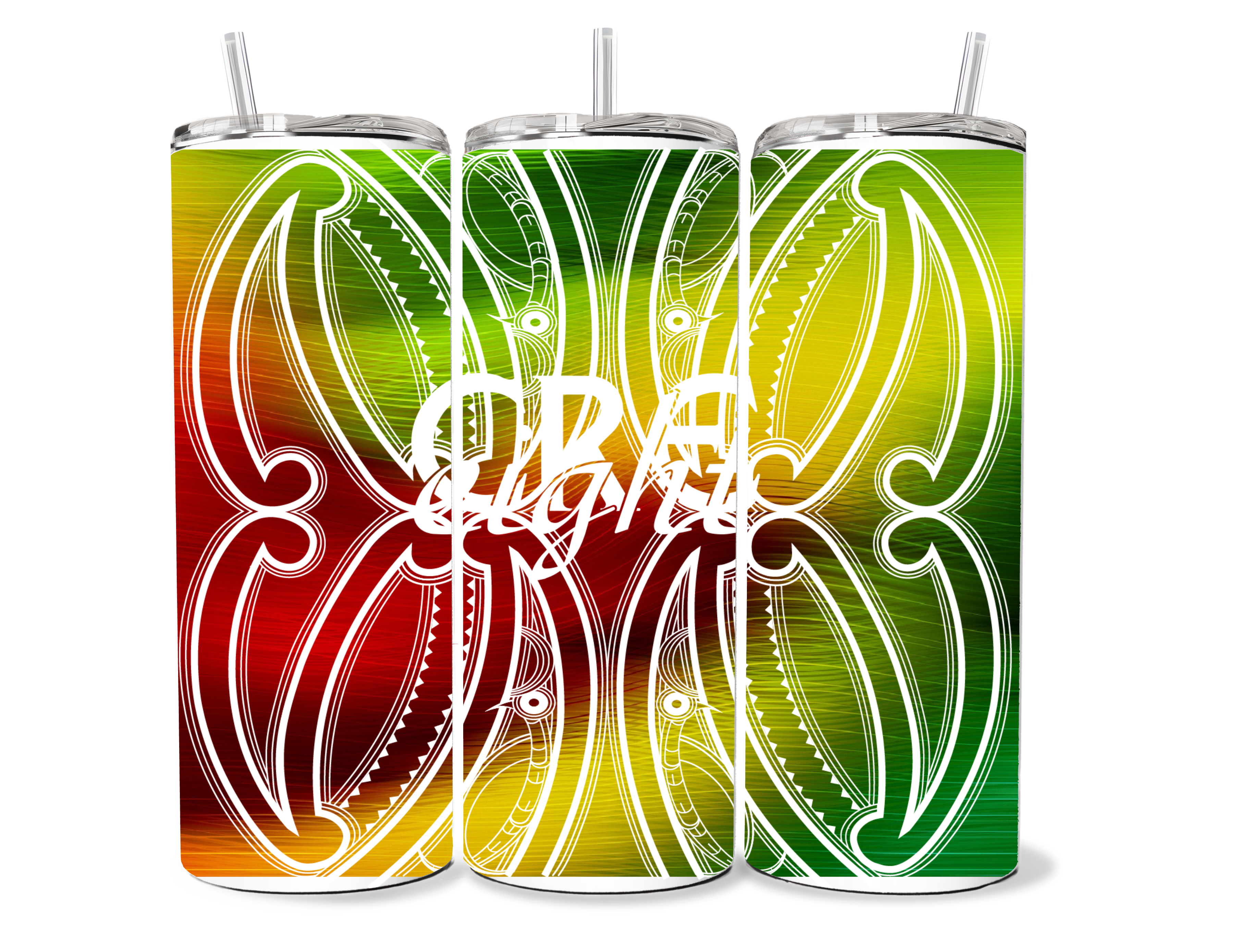 Rasta design 20oz tumbler