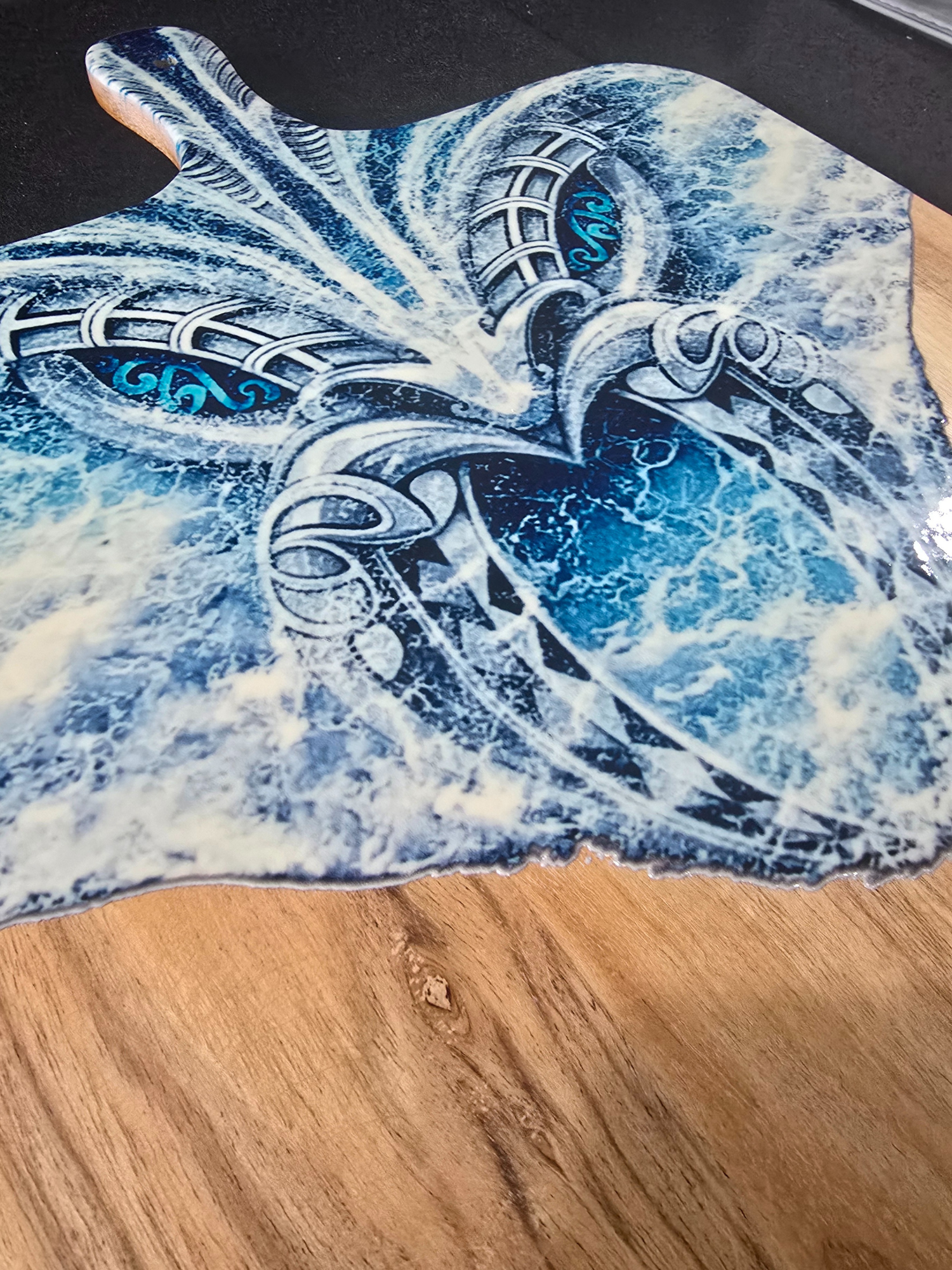 Te Manawa o Te Moana – UV Printed Ocean Art Serving Board | CRE-eight(MADE TO ORDER)