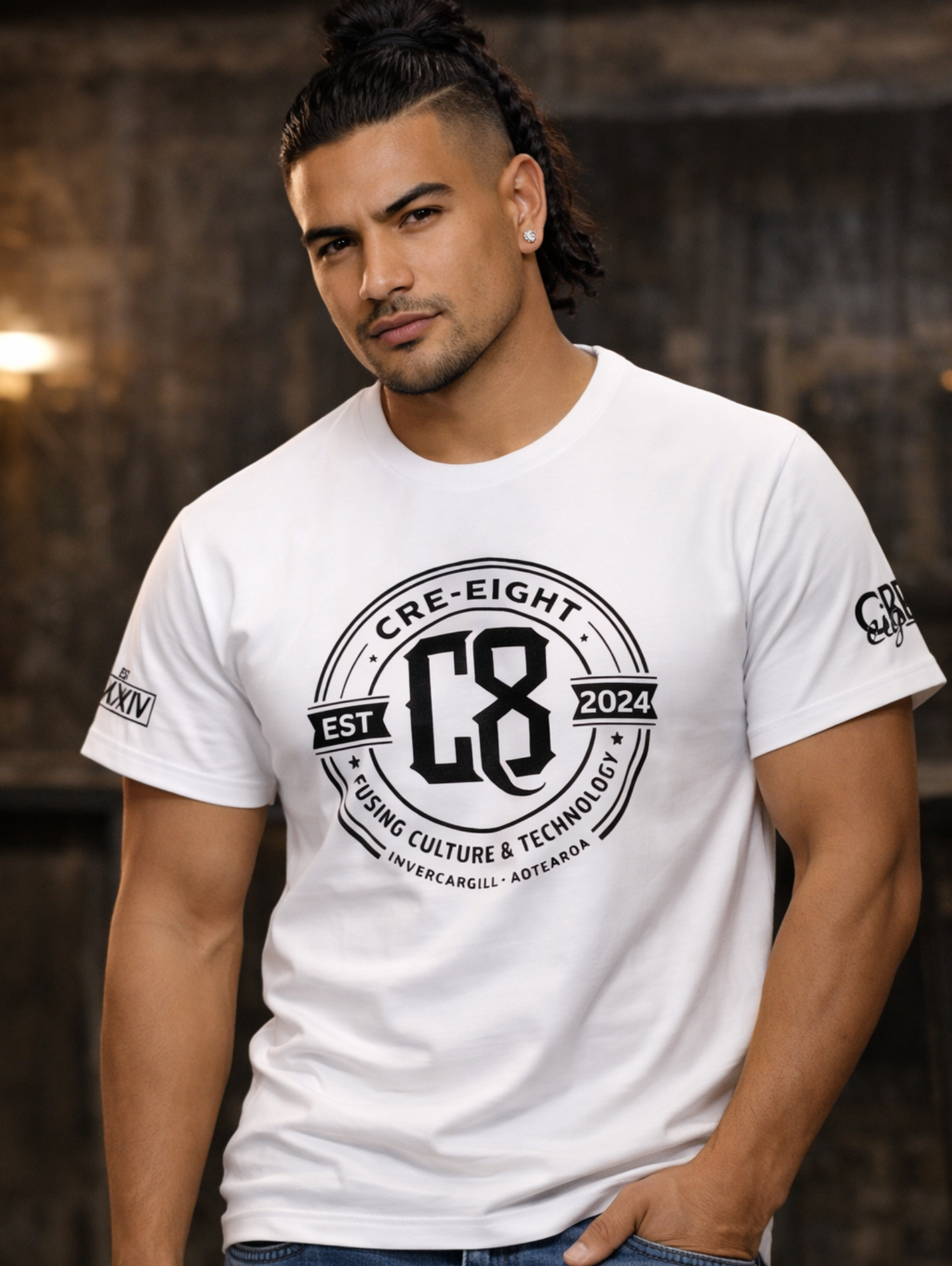 CRE-eight Heritage Crest Heavyweight Tee – 220gsm Premium Cotton | EST 2024(MADE TO ORDER)