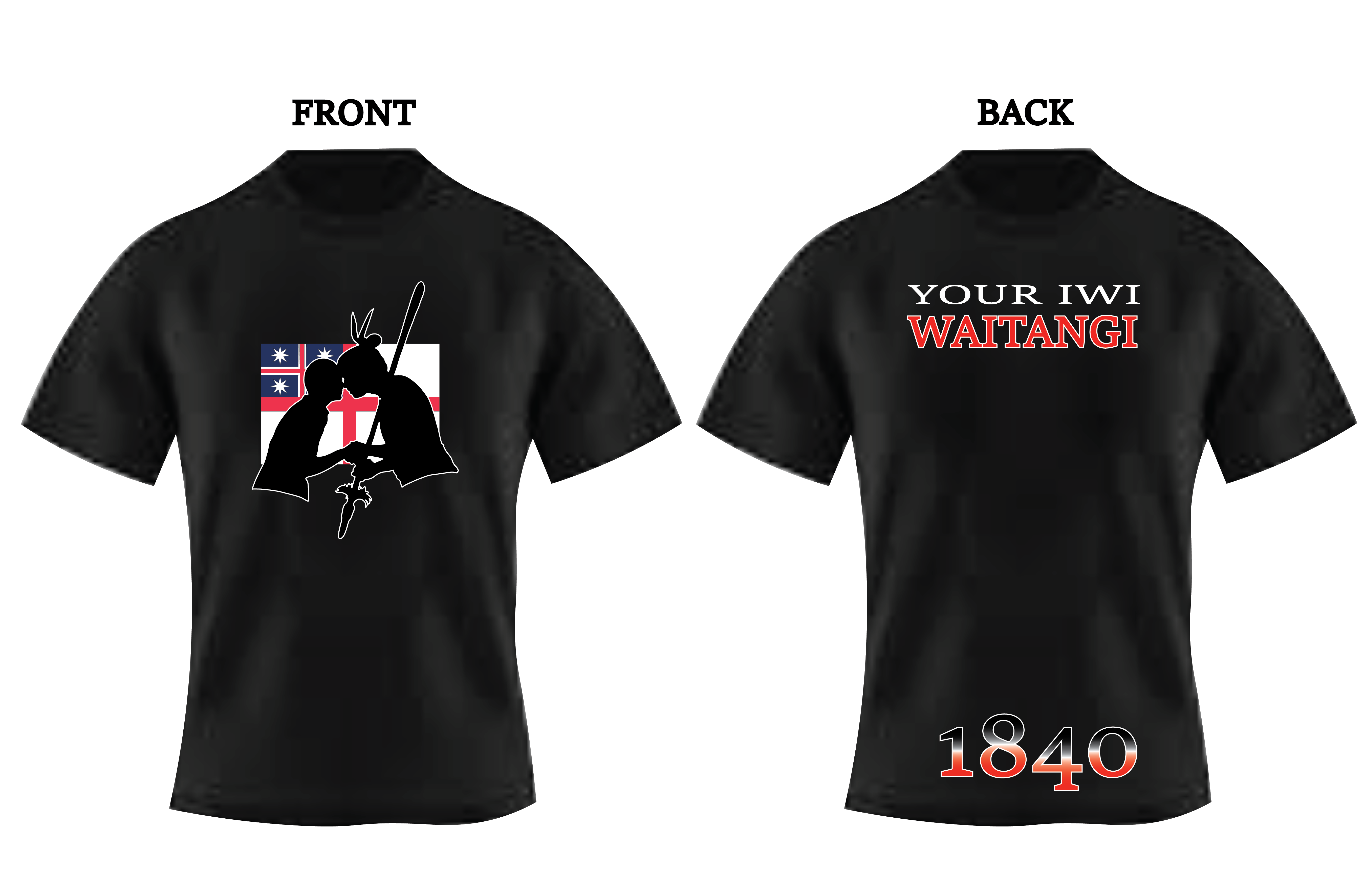 Preorder Waitangi t-shirt Kids-(PLEASE ADD YOUR IWI IN THE TEXT BOX)