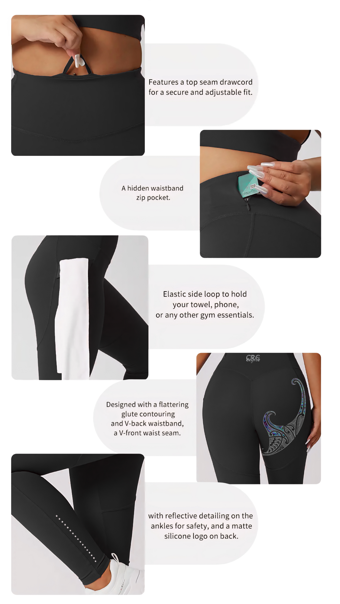 CRE-eight ActiveFlex High-Waist Leggings – Performance Meets Maori Style LIMITED
