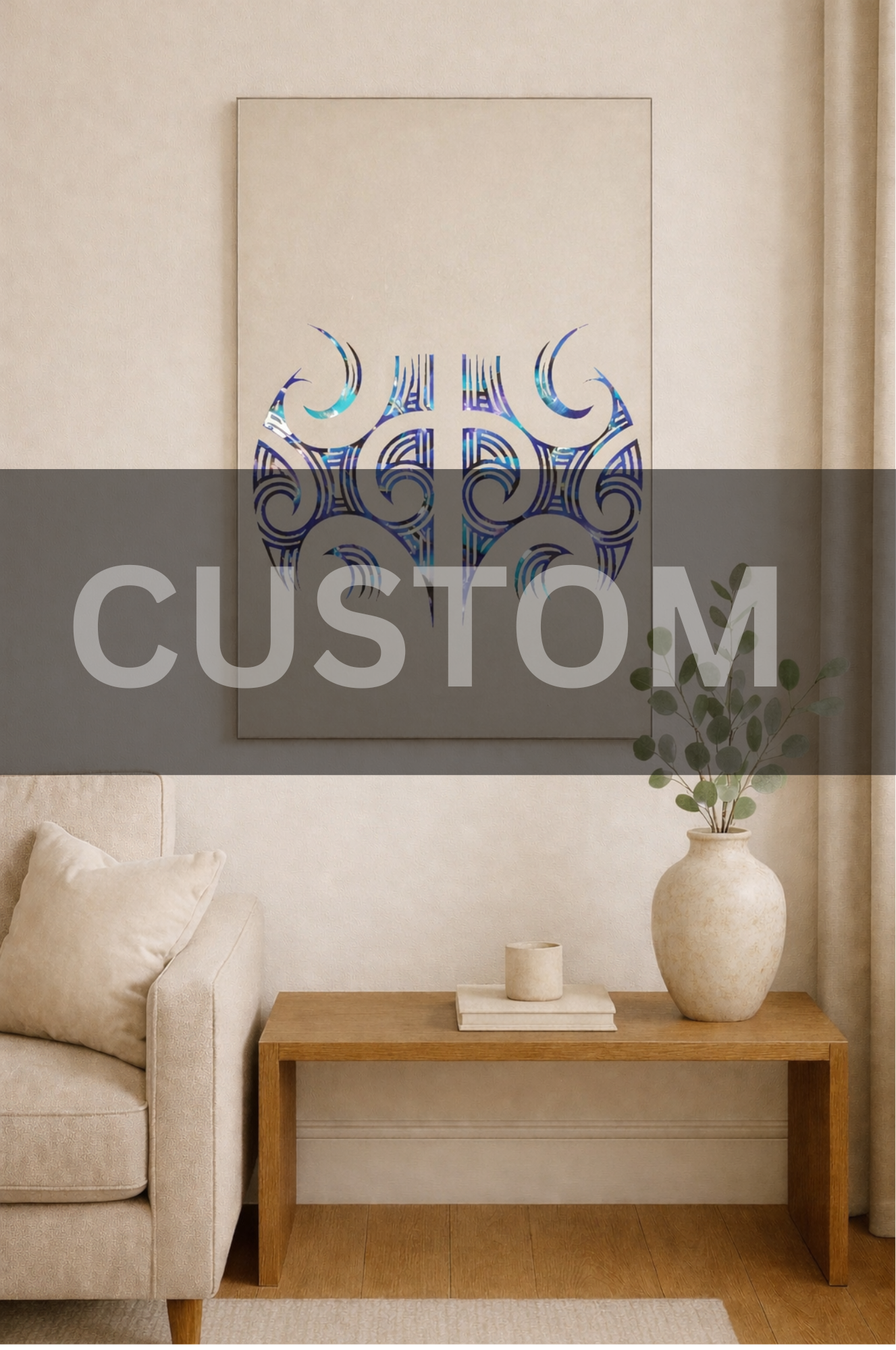 Custom Moko Kauae Mirror NZ – Personalised Honu Pāua Shell Mirror | CRE-eight