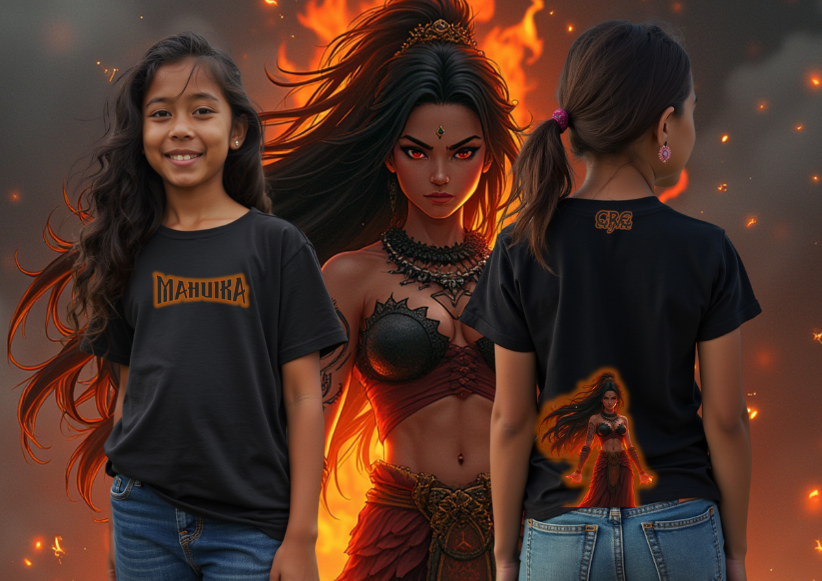 Ruby Mahuika Maori T-shirt Kids ATUA (made to order) Mahuika