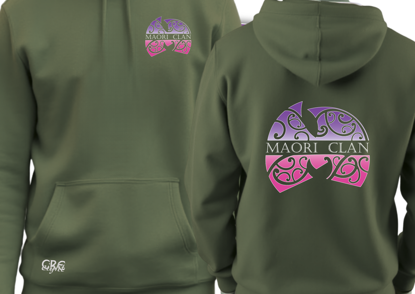 🟩 Maori Clan Khaki Hoodie – Earth-Toned Strength Meets Tribal Art
