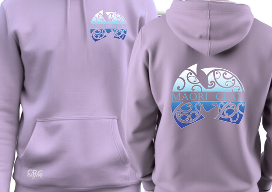 💜 Maori Clan Lavender Hoodie – Soft Hue, Strong Roots