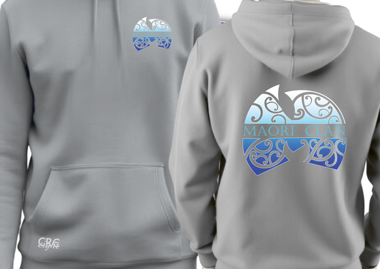 🩶 Maori Clan Marble Grey Hoodie – Clean Style, Cultural Edge