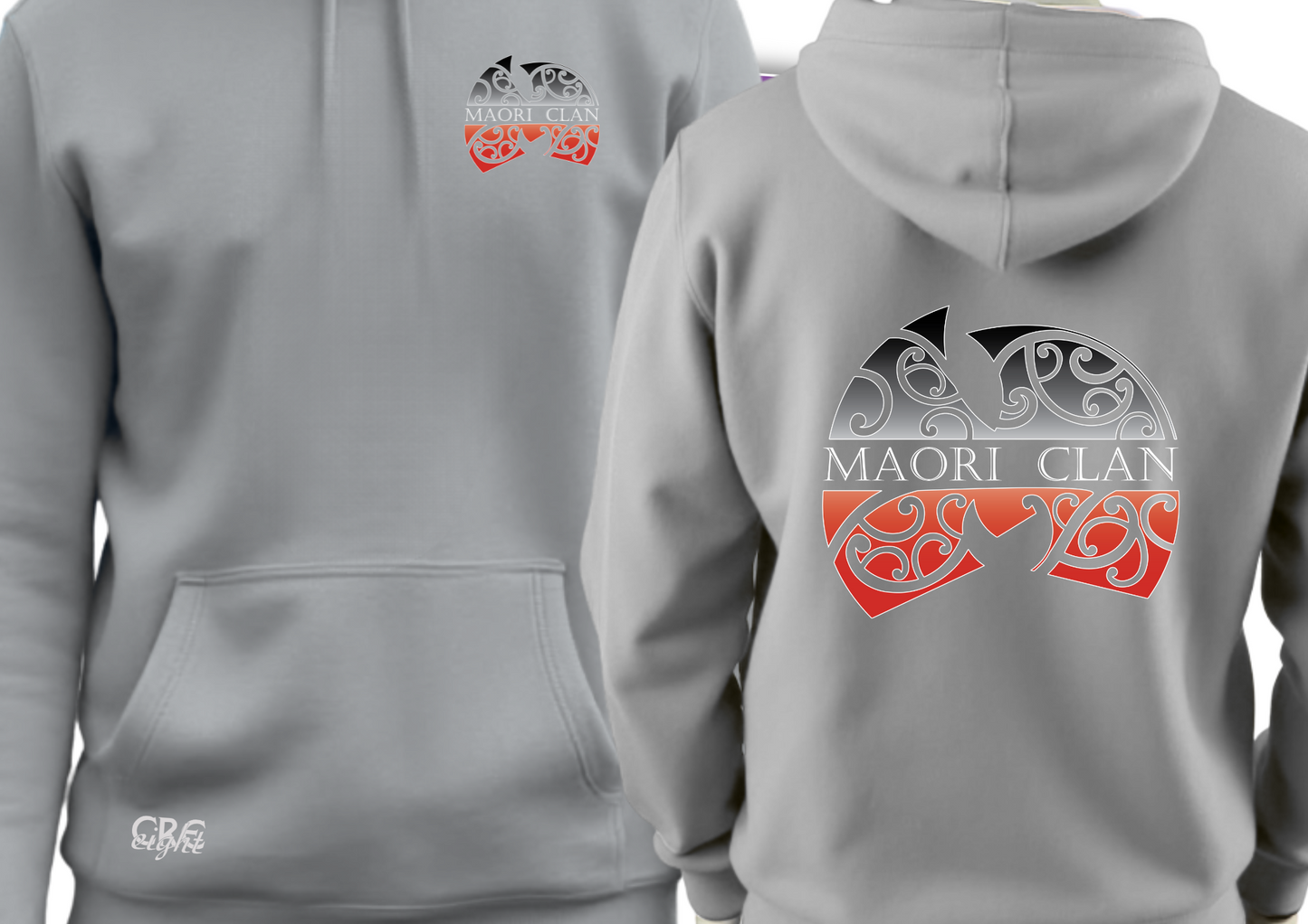 🩶 Maori Clan Marble Grey Hoodie – Clean Style, Cultural Edge