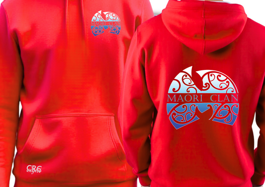 🔴 Maori Clan Red Hoodie – Bold Tribal Streetwear With Cultural Pride
