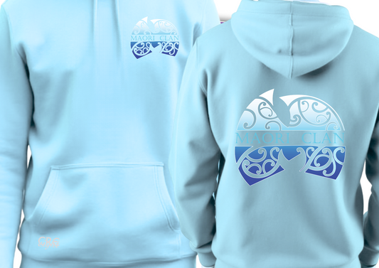 💎 Maori Clan Sky Blue Hoodie – Chill Vibes, Deep Roots