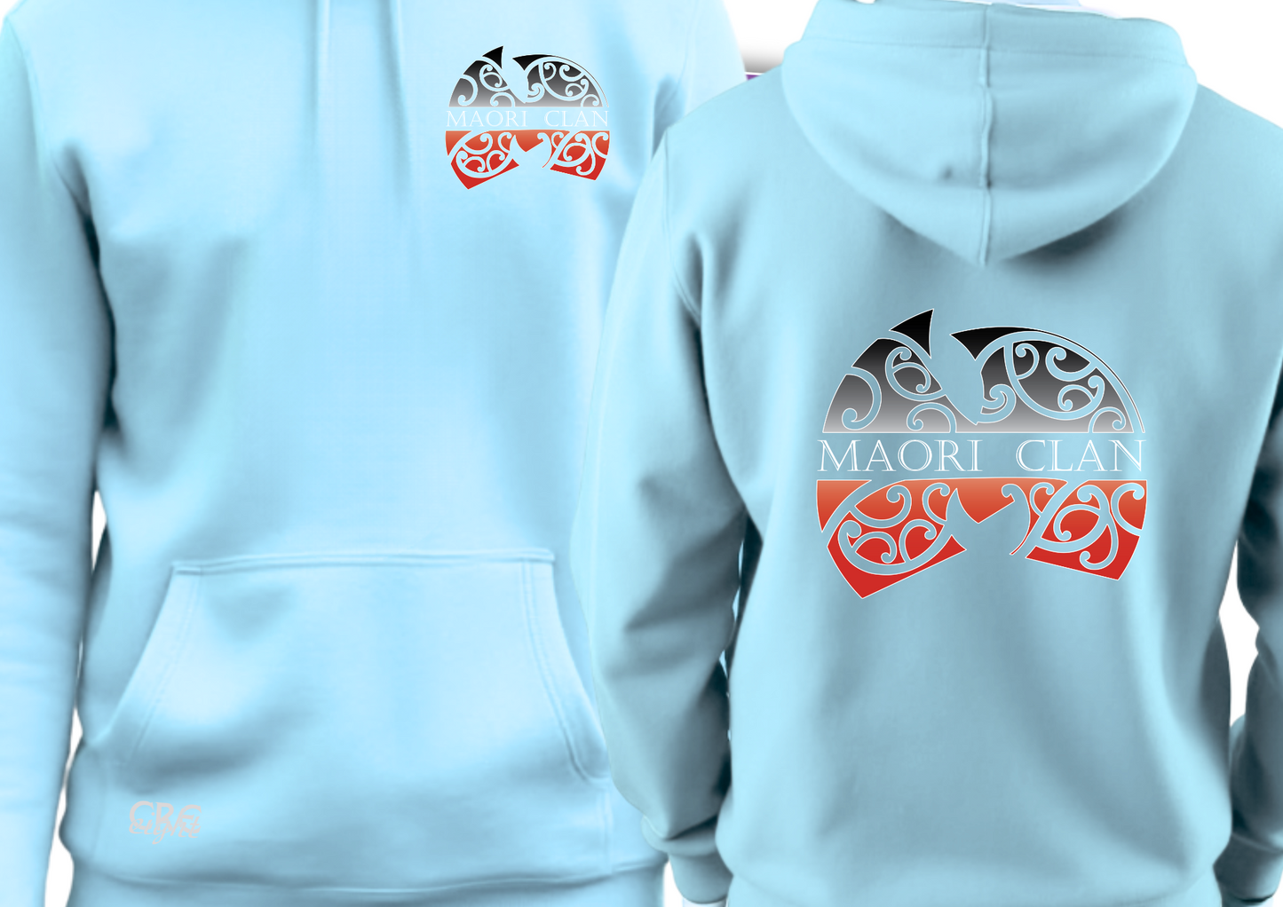💎 Maori Clan Sky Blue Hoodie – Chill Vibes, Deep Roots