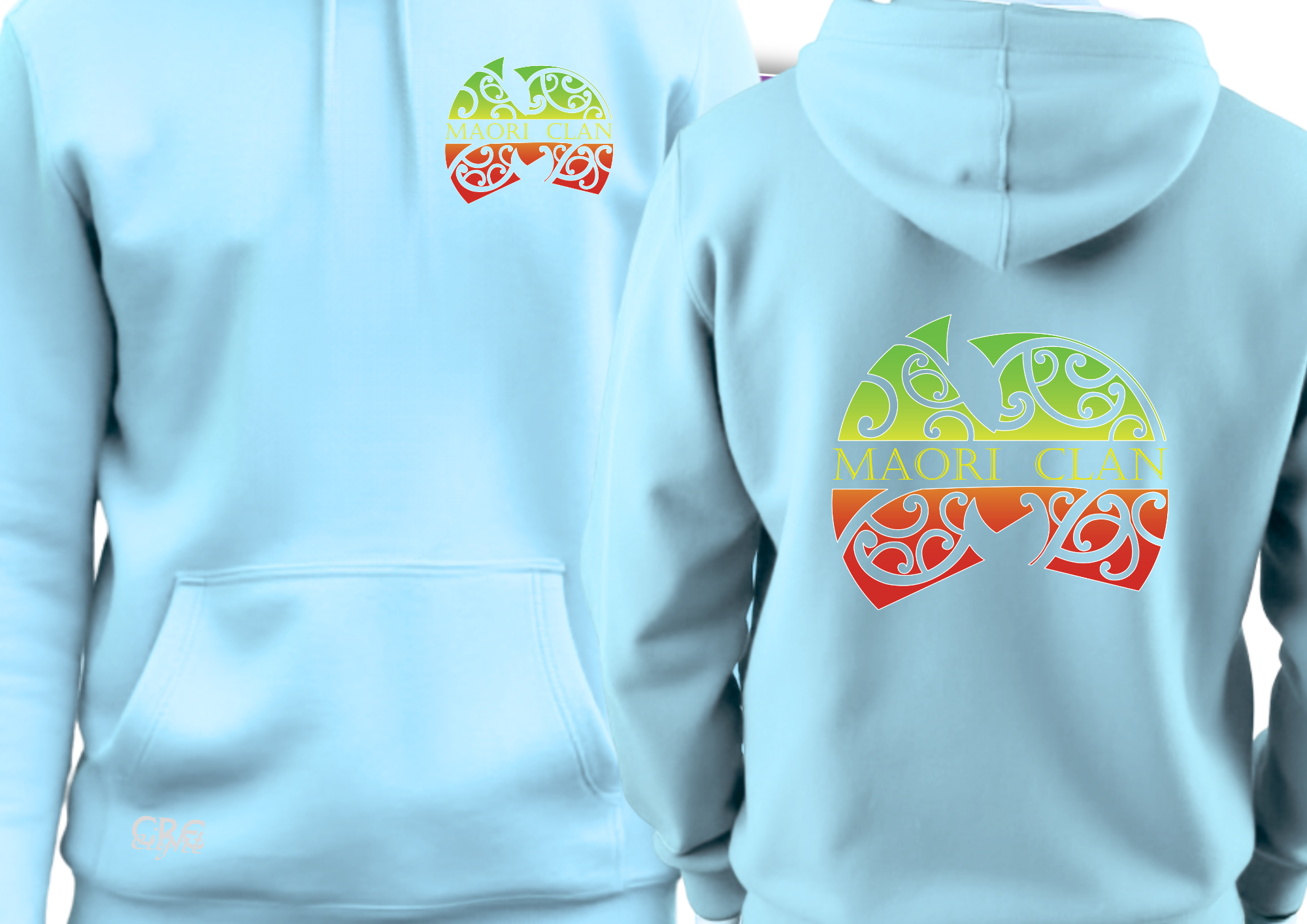 💎 Maori Clan Sky Blue Hoodie – Chill Vibes, Deep Roots
