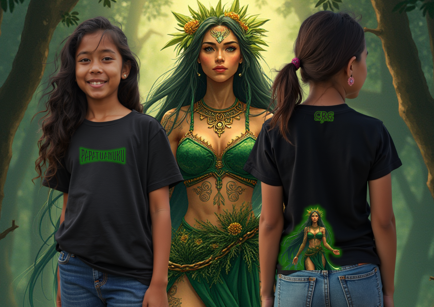 Maori T-shirt Kids ATUA (made to order) Papatuanuku