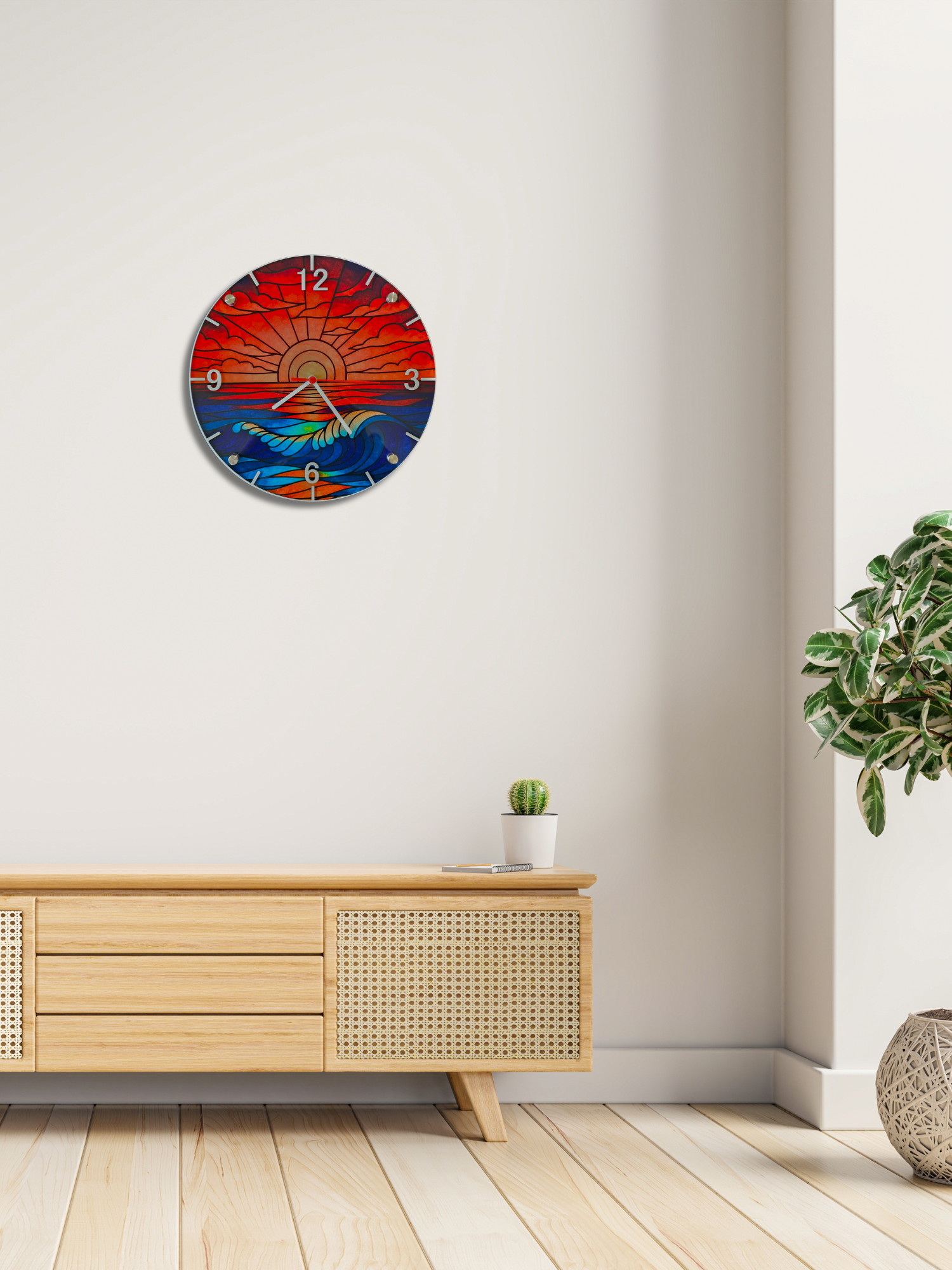 sunset-ocean-glass-wall-clock-30cm