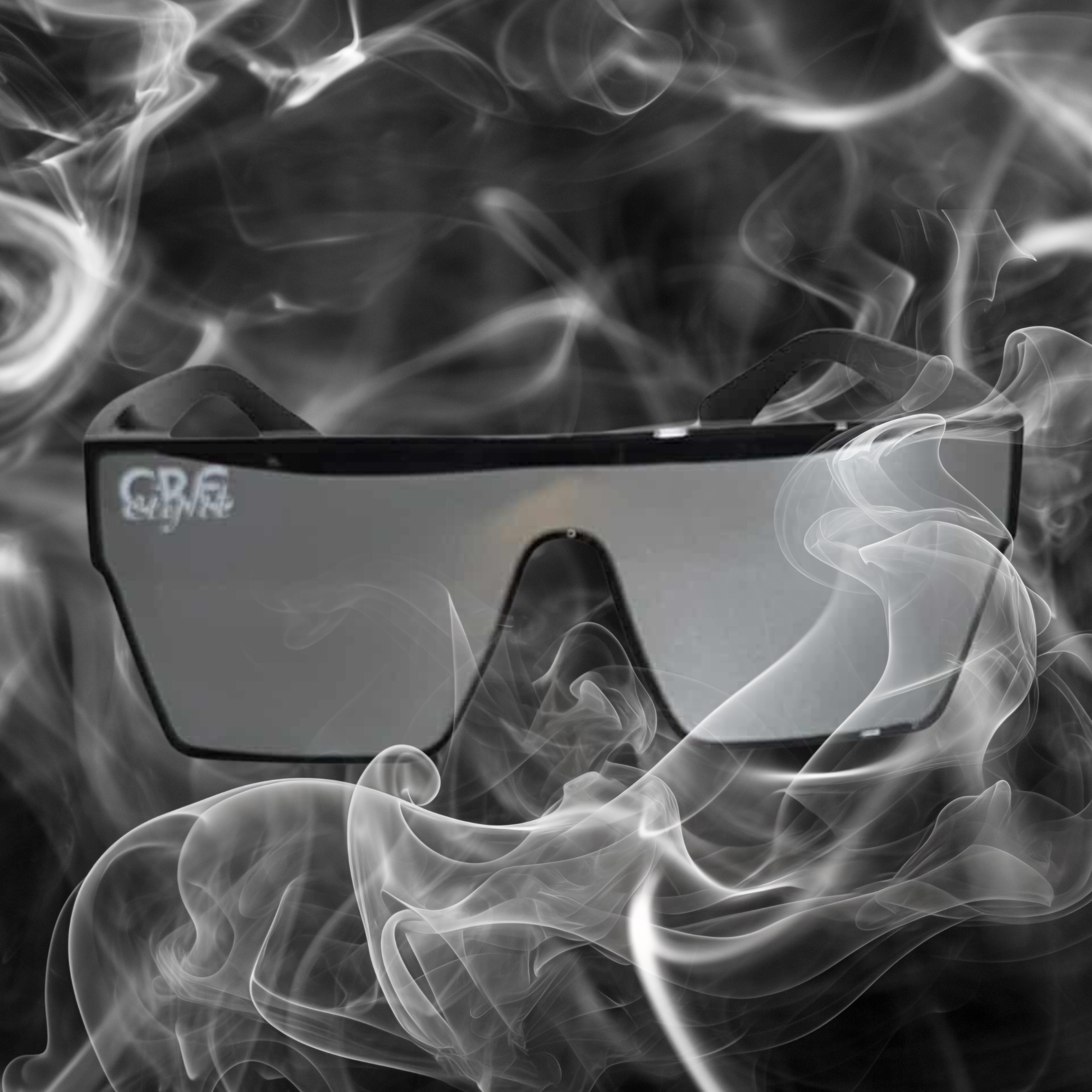 “CRE-eight Tribal Sunglasses – Black Frame with Silver Mirrored Lens”