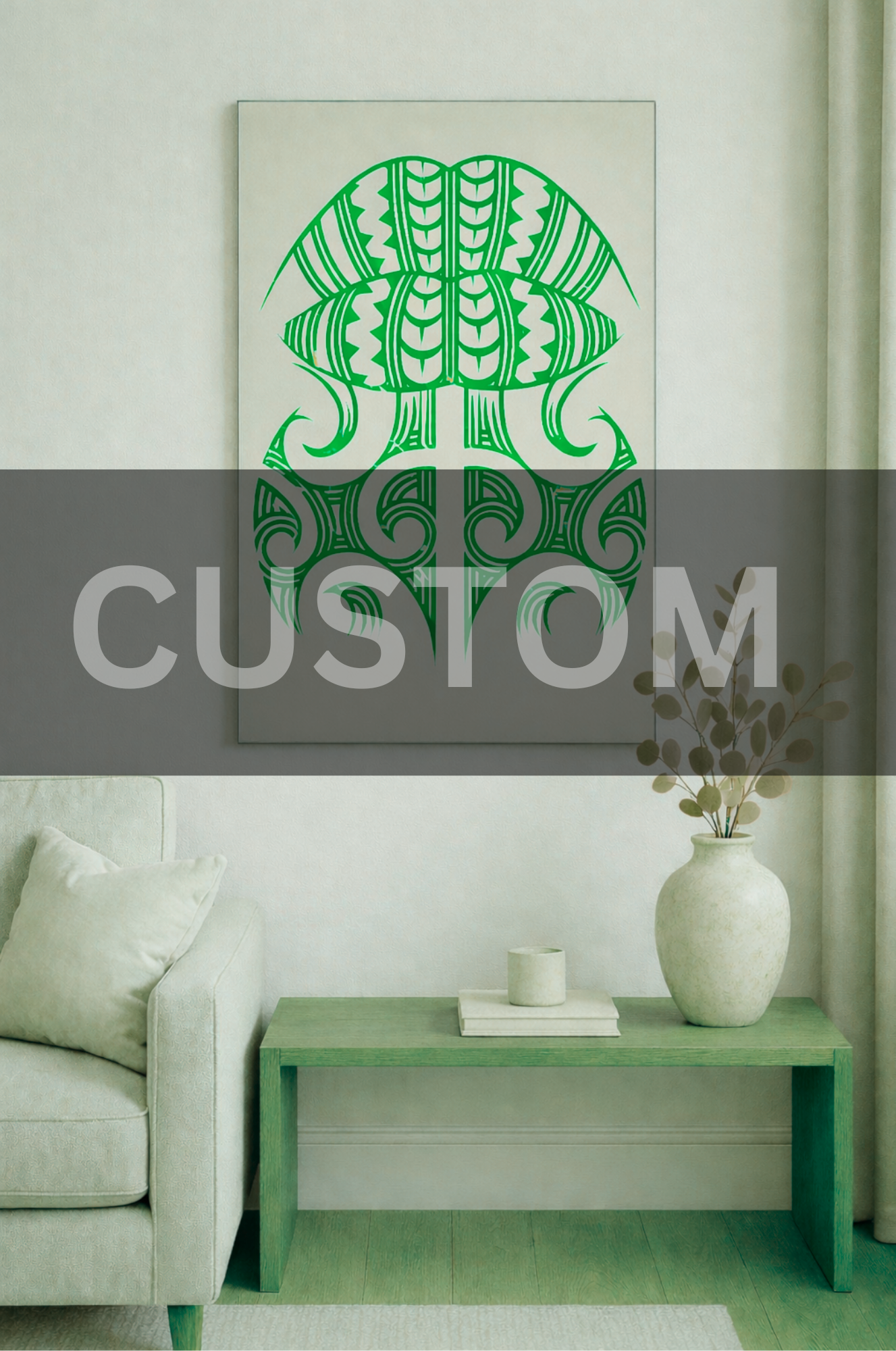 Custom Moko Kauae Mirror NZ – Personalised Honu Pāua Shell Mirror | CRE-eight